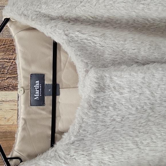 MARTHA STEWART COAT LINED XL CREAM COLORED NEW - Picture 3 of 6